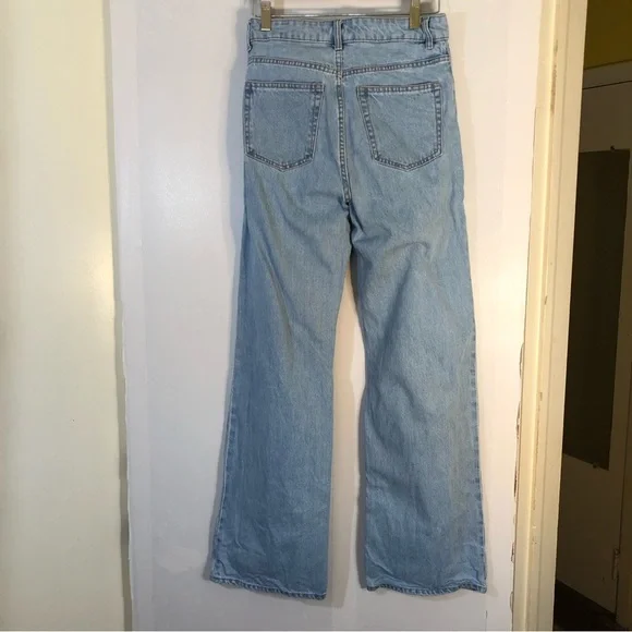 H&M 5-Pocket Wide High Jeans -Wash Denim - Picture 9 of 13